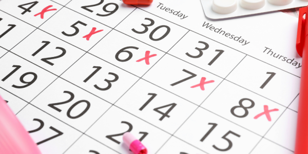 calendario menstruación